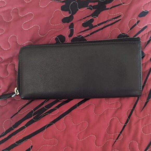 PRADA SAFFIANO LEATHER LONG ZIP AROUND WALLET BLACK - Picture 3 of 10